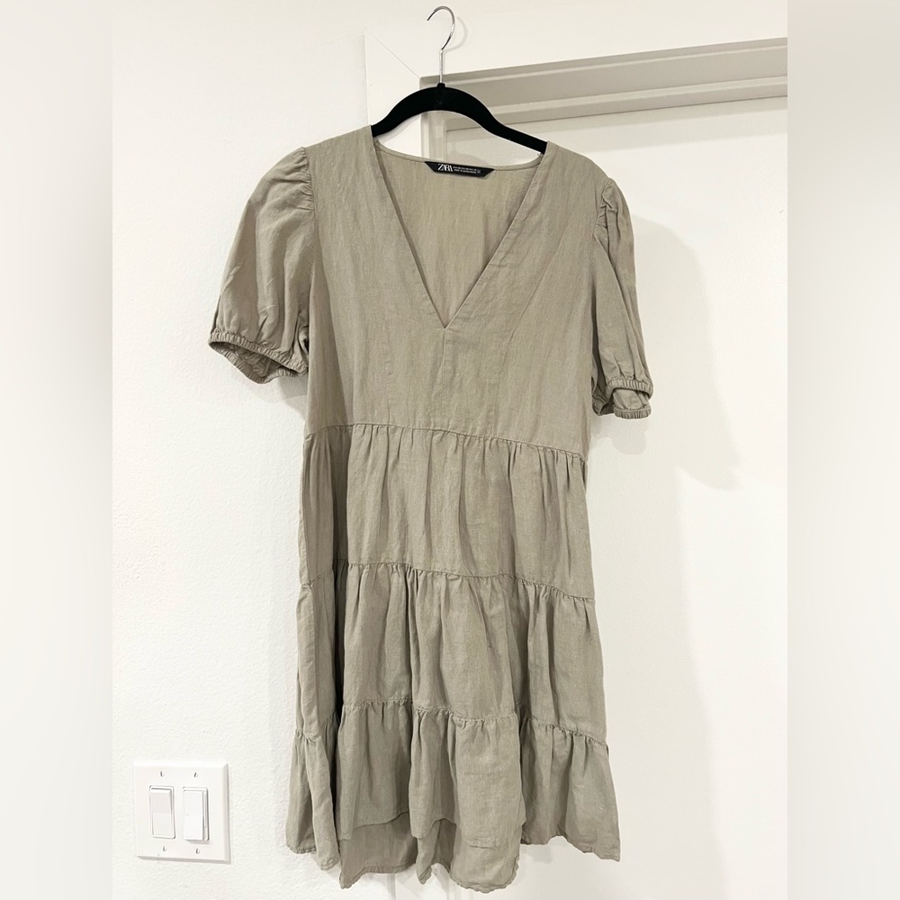 Zara Green Babydoll Dress